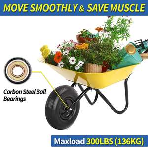 400-6 Schubkarre Reifen, flach freier Vollreifen und Rad mit 5/8 "Achs bohrung, für <span class=keywords><strong>Gorilla</strong></span> Cart Lawn Mover Ersatz - Product Image 6