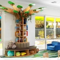 Bibliothèque Moderne pour Maternelle, Étagère Arbre à Livres Créative, Mobilier de Bibliothèque pour Crèche, École Maternelle, Préscolaire, Chambre