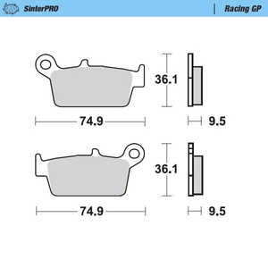 Moto Master pour Suzuki RM 125 96-12 Plaquettes GP Arrière Etat Neuf - Product Image 1