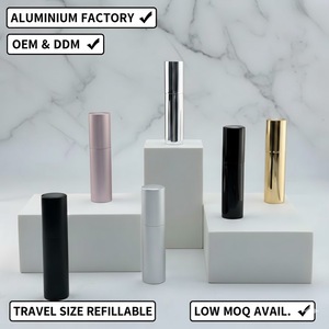 Atomizador de Perfume de Aluminio con Revestimiento Interior de Vidrio Rotatorio Premium, Envase Cosmético de Lujo, Recargable, Spray Oral para Marca Privada - Product Image 1