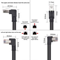 Câble Ethernet RJ45 à angle droit, assemblage de câble réseau industriel pour serveur réseau, 5 Gbps, certifié CE RoHS