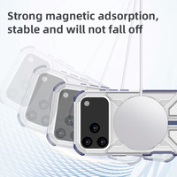 Pour iPhone 17 16 15 14 Pro Max gros luxe antichoc coque de téléphone magnétique sans fil charge armure de protection couverture arrière