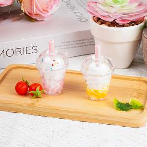 Customized Fake Jam Ice Cream Keychains Plastic 3d Dessert Key Chains Funny Food Toy Keychain Simulation <b>Cute</b> Keyring - Product Image 6