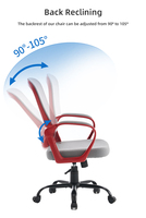 Chaise de bureau ergonomique en maille, pivotante et réglable, avec support lombaire, siège de bureau moderne pour ordinateur