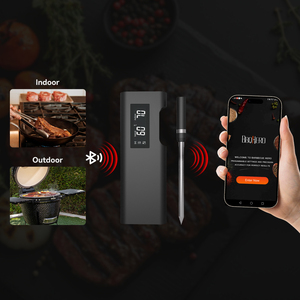 Thermomètre <span class=keywords><strong>de</strong></span> <span class=keywords><strong>cuisson</strong></span> sans fil Bluetooth Lonnmeter à double connexion, <span class=keywords><strong>sonde</strong></span> <span class=keywords><strong>de</strong></span> qualité alimentaire, étanche IP68, précision 1°C, écran LCD pour viande - Product Image 5