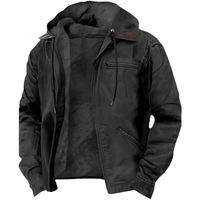 Doudoune décontractée pour homme, coupe ample, hiver, couleur unie, à capuche, fermeture éclair, rembourrée en polyester, style transfrontalier Europe-Amérique