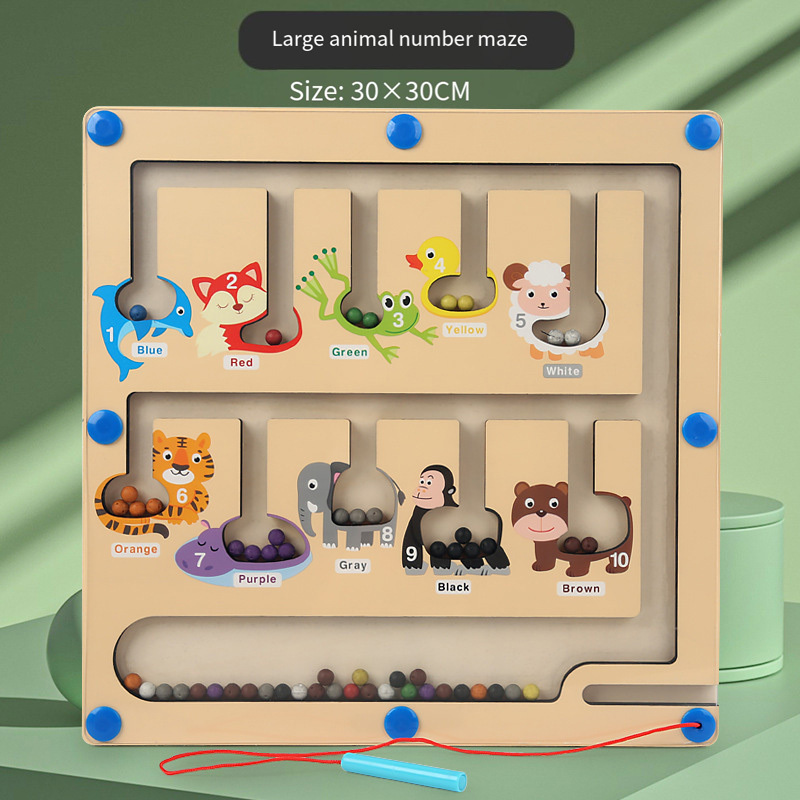 COMMIKI Wooden Pen Control Maze Animal