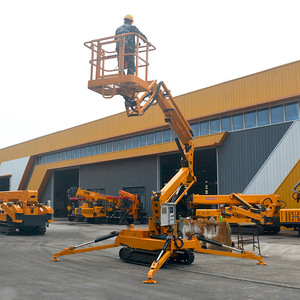 Plateforme de travail aérienne autopropulsée à bras courbé rotatif à 360° de style araignée hydraulique personnalisée pour espaces étroits - Product Image 2