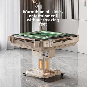 Machine à Mahjong Automatique Pliable de Luxe Moderne Or Champagne, Qualité Professionnelle, Silencieuse, Chauffage sur Quatre Côtés pour MJ - Meilleures Ventes - Product Image 4