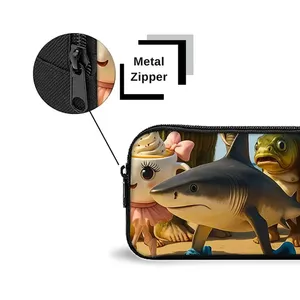 Italiaanse Brainrot Print Enkellaags stoffen etui Jongen/meisjes Beste cadeaus 3D Cartoon Schoolbenodigdheden Kinderen - Product Image 3