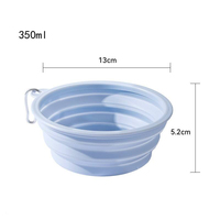 Bol pour animaux de compagnie en silicone portable, pliable, suspendu, pour nourriture et eau, pour les voyages, 350 ml/1000 ml