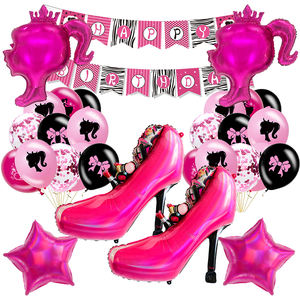 Princesse filles feuille ballons nouveau personnage <span class=keywords><strong>de</strong></span> dessin animé Latex ballon chaussures à talons hauts hélium ballon <span class=keywords><strong>fille</strong></span> fête d'anniversaire fournitures - Product Image 1