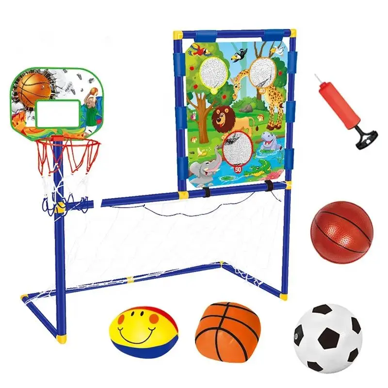 Đa chức năng 3 trong 1 bóng rổ bóng đá thể thao quăng trò chơi đồ chơi bóng đá Mục tiêu bài cho trẻ em