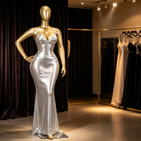 Mannequins BBL corps entier, modèles de boutique, pour vêtements grande taille, femmes aux courbes généreuses, finition or mat, mannequins taille plus avec tête en FRP pour adultes