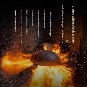 Woks y Sartenes de Hierro Fundido Ligeros <span class=keywords><strong>con</strong></span> Mango de Madera para <span class=keywords><strong>Cocinar</strong></span> <span class=keywords><strong>en</strong></span> Cocina de Gas e <span class=keywords><strong>Inducción</strong></span> - Product Image 5