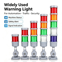 Lampe de signalisation d'avertissement multicolore à trois couches de 60 mm, indicateur LED sonore et visuel pour machines-outils, lampe d'alarme 12V 24V 220V