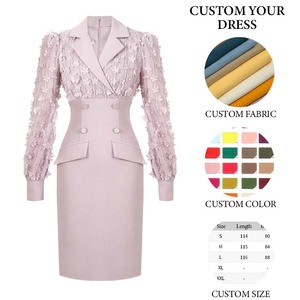 ZYHT 21412 moda abiti formali manica lunga Patchwork Blazer ufficio professionale Business abiti lunghi Casual - Product Image 6