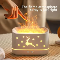 Diffuseur d'arômes à flamme simulée, humidificateur USB pour chambre à coucher, purificateur d'air, machine d'aromathérapie, cadeaux de Noël électriques pour la maison et le dortoir