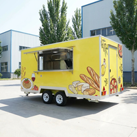 Camion de restauration mobile entièrement équipé, cuisine complète pour glaces et frites, style rétro, acier inoxydable de haute qualité