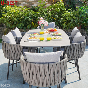 โต๊ะรับประทานอาหารใน<span class=keywords><strong>ส</strong></span>วนแบบทัน<span class=keywords><strong>ส</strong></span>มัยและเก้าอี้โต๊ะกลางแ<span class=keywords><strong>จ</strong></span>้งลานรับประทานอาหารลานบ้านชุดเก้าอี้สวนเฟอร์นิเจอร์ - Product Image 4
