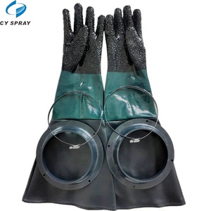 Nueva condición Máquina de chorro de arena de manga de mano Guantes de seguridad de trabajo Material de PVC grueso - Product Image 2