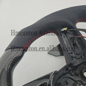 Volante Deportivo de Fibra de Carbono y Cuero en Oferta para Modelos Audi A3 A4 A4L A5 A7L A8 5 7 B9 A6 R8 - Product Image 2