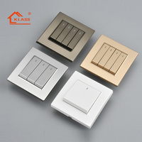 KLASS Vente Chaude British Standard 3 Gang 2 Voies Moderne Lumière Murale Interrupteurs Et Prises Fabricant Électrique