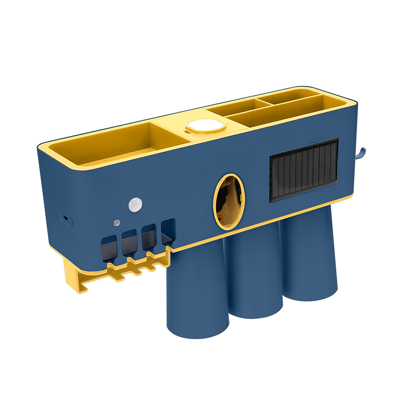 Держатель зубной щетки UV USB зарядка, дозатор для зубной пасты солнечной энергии Ванная комната Зубная щетка ящик для хранения