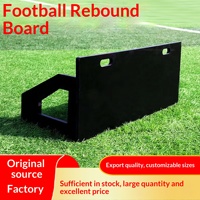 Panneau de rebond de football en polyéthylène noir 100x45x40cm, équipement d'entraînement portable et pliable