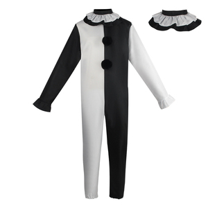 Traje de <span class=keywords><strong>Payaso</strong></span> Terrorífico para Adultos, Disfraz de Halloween, Mono de Terror en Blanco y Negro, Ropa de Arte Cinematográfico y Televisivo - Product Image 4