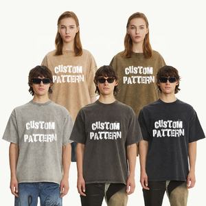 Streetwear Dtg Coton Imprimé 280 Gsm Hommes Boxy Vintage Impression Surdimensionné Poids Lourd En Vrac Lavé Logo Personnalisé T-shirts En Gros - Product Image 2