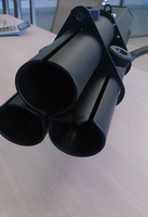 Pistolet à confettis en feuille métallique dorée à 3 têtes pour mariages Mini Cylinder Party Popper en vente