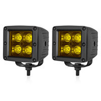 Feux LED de 3 pouces, petits projecteurs LED jaunes, faisceau spot, vente en gros, éclairage tout-terrain pour UTV