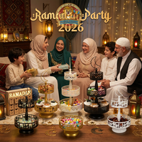 Décoration du Ramadan 2026, vaisselle de luxe, cadeaux pour enfants, calendrier de l'avent, moule à assiette, décorations de fête, mois saint du Ramadan, plateaux
