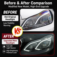 Kit de phares LED 12V avec feux de jour et clignotants, mise à niveau de l'ancien au nouveau pour Mercedes-Benz Classe E W212 2010-2015
