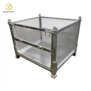 Conteneurs en fil métallique robustes Easylink, cages de transport et de stockage pliables, protection contre la corrosion - Product Image 3