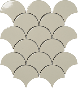 Carreaux de mosaïque céramique dorés en forme d'éventail 3D, motif écailles de poisson, pour salon et hôtel - Product Image 3