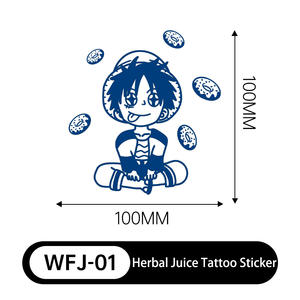 מדבקת קעקוע זמנית ידידותית לסביבה, עשויה מיצי צמחים, בעיצוב טלאים מצוירים, לכיסוי מלא של הזרוע, עמידה במים, עמידה בזיעה, לא מחזירת אור, אמנות גוף. - Product Image 6