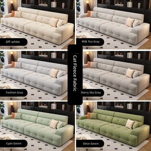 Canapé en tissu chenille moderne et minimaliste sur mesure avec rembourrage en latex pour projets haut de gamme - Product Image 4