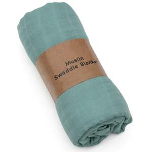 Couverture <span class=keywords><strong>de</strong></span> réception <span class=keywords><strong>de</strong></span> couleur unie, vert mousse, sexe neutre, Premium, emmaillotage en mousseline pour bébé, été 2023 - Product Image 1