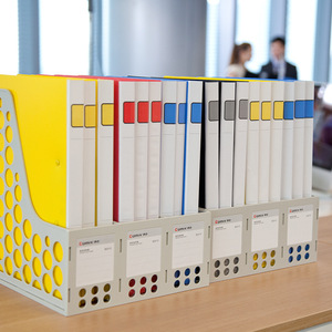 A603 <b>Folder</b> <b>A4</b> Plastic <b>File</b> <b>Folder</b> Opaque Lamination Printing 21mm Back Width Blue Black Red - Product Image 4