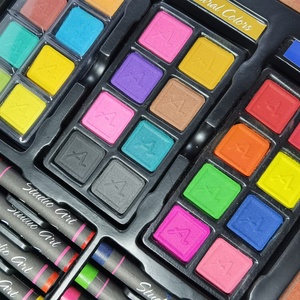 GF Populaire – Coffret de 79 pièces de fournitures artistiques en bois pour enfants, idéal pour le <span class=keywords><strong>dessin</strong></span>, la <span class=keywords><strong>peinture</strong></span> et la coloration – Vente en gros - Product Image 4