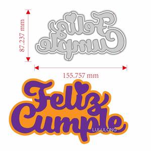 Tây Ban Nha cụm từ kim loại cắt chết scrapbooking giấy thủ công cho thẻ làm đấm dao chết cắt - Product Image 2