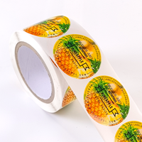 Étiquettes personnalisées imperméables en PVC pour boissons, étiquettes pour bouteilles d'eau, autocollants adhésifs pour fruits (cerise, raisin, mangue) – Qualité supérieure