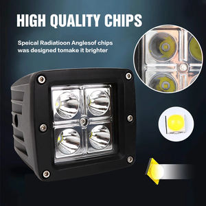 Accesorios cuadrados para coche, luz de trabajo Led de 16W, Luz <span class=keywords><strong>antiniebla</strong></span> auxiliar de inundación, luces de trabajo Led de 3 pulgadas y 4 pulgadas para camión, remolque, ATV - Product Image 4
