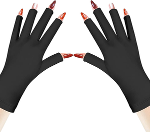 Custom Logo Disposable UV Nail Gloves Nylon <b>Sunscreen</b> Protection Gloves for Beauty Salon Supplies - Product Image 4