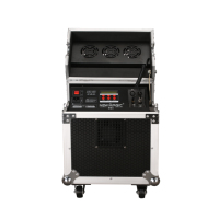 HZ-750 DJ professionnel Audio vidéo et éclairage 650 W Double Hazer Machine réchauffement scène télécommande LCD affichage Flightcase