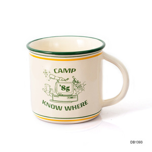 Mug en émail imitation dessin animé, tasse rétro pour le camping en plein air, résistant aux hautes températures, passe au micro-ondes, cadeau d'entreprise créatif, personnalisable - Product Image 6
