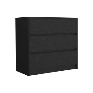 Commode noire élégante de 31 pouces de hauteur avec 3 tiroirs - Product Image 6