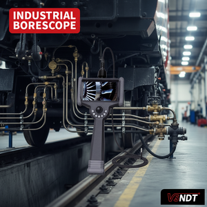 Endoscope industriel 6 mm avec câble ultra-long, LED, articulation à 4 voies, 360° °   Caméra endoscopique sans fil IP67 pour la vérification des conduites d'air des trains - Product Image 1